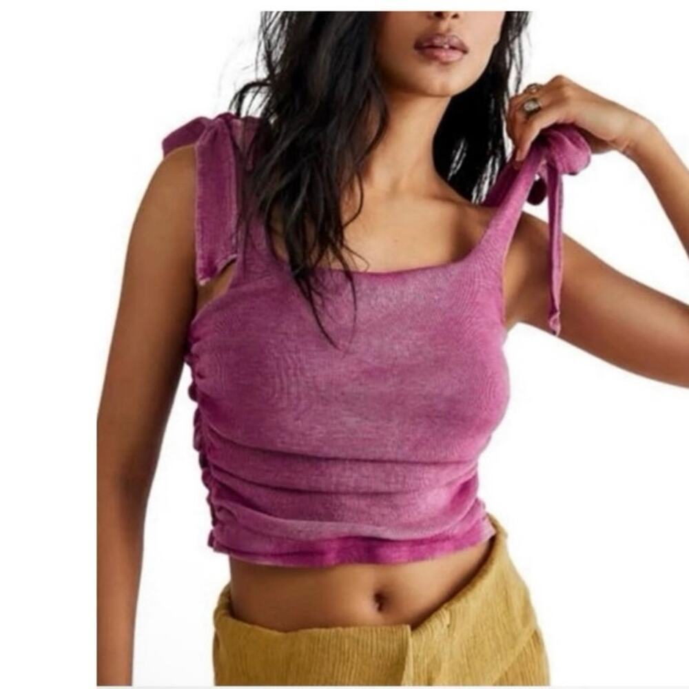 Free people Boulevard Tank tie strap purple size small